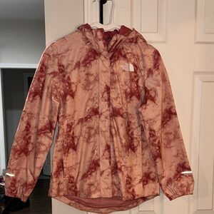 The North Face Dryvent Tie-Dye Hooded Jacket in Pink and Red